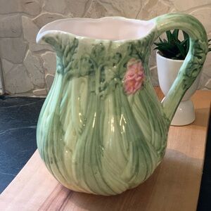 VINTAGE | Made in Korea Ceramic Celery Themed Pitcher